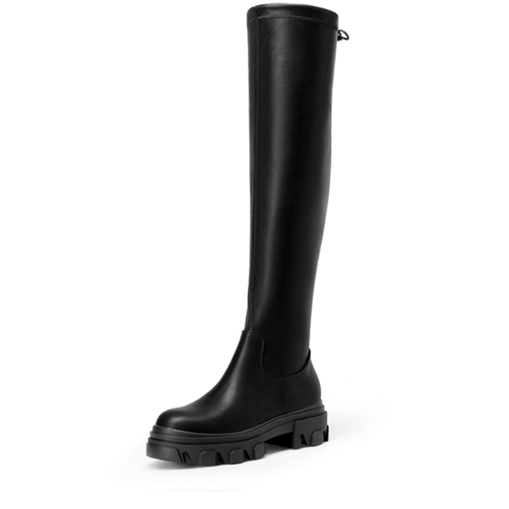 DREAM PAIRS Knitted Lug Sole Over-The-Knee Boots - Picture 7 of 12